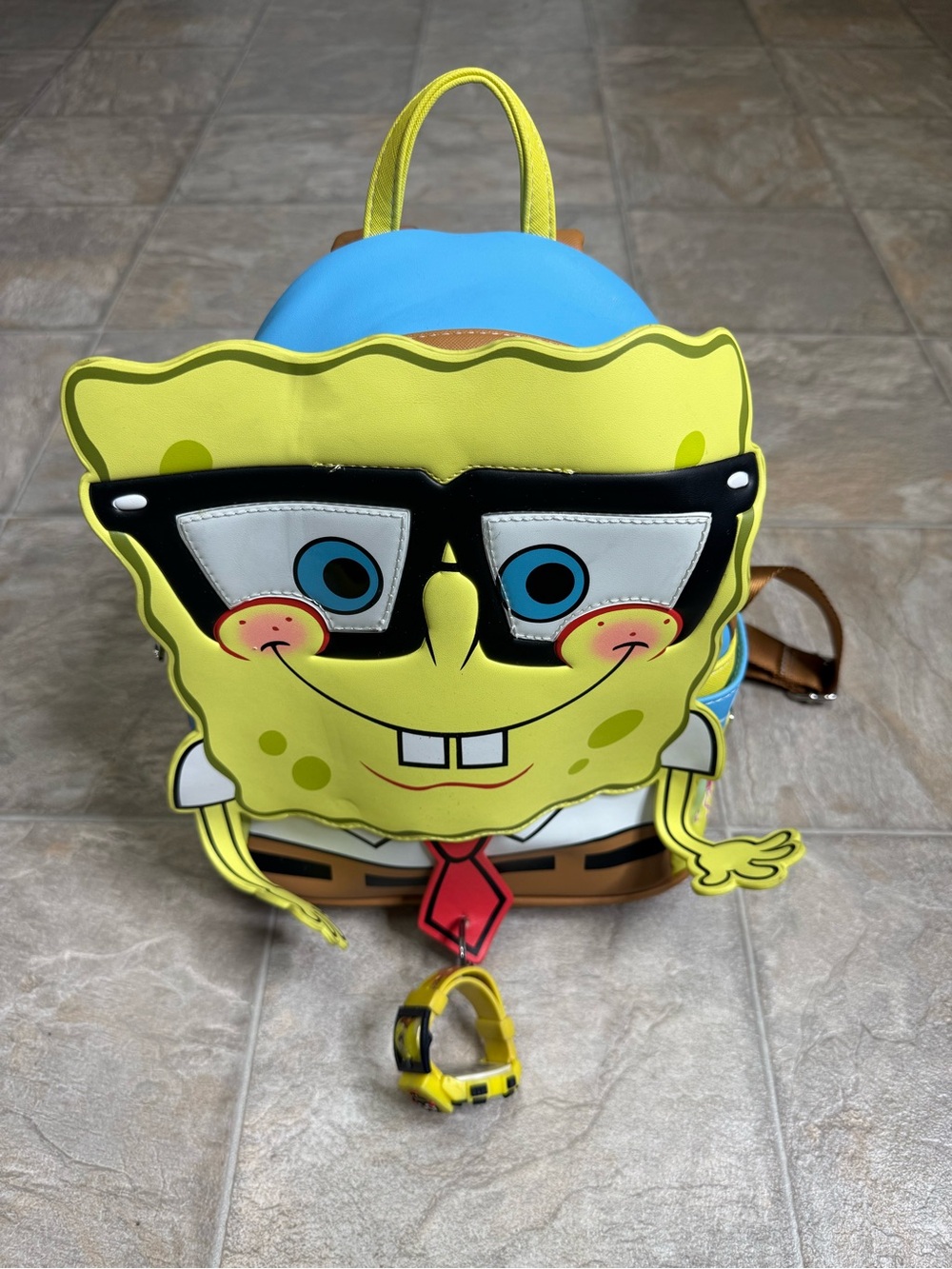 Loungefly SpongeBob SquarePants Mini Backpack  Size Sm Yellow Cartoon Preowned
